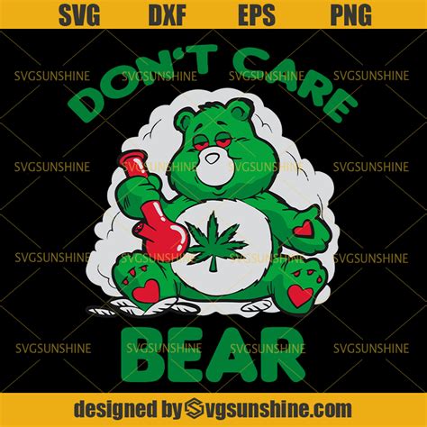 Weed Care Bear Svg