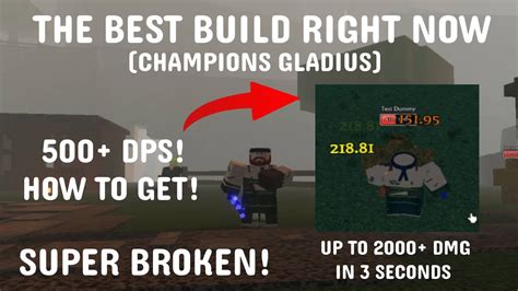 The Best Possible Champions Gladius Build 2000 Dmg In Seconds In