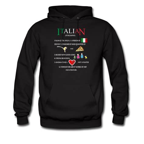 unisex hoodies the proud italian italian ts