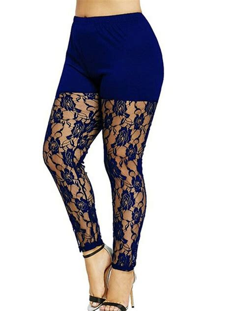 Multitrust Womens Sexy Womens Casual Plus Size Elastic Lace Floral