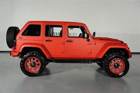 Red Jeep Wrangler GPS NAVI Custom Lifted 4x4 Off Road
