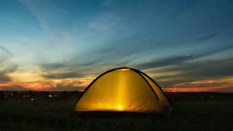 The Camping Tent Sunset Sunrise Background Stock Footage Sbv