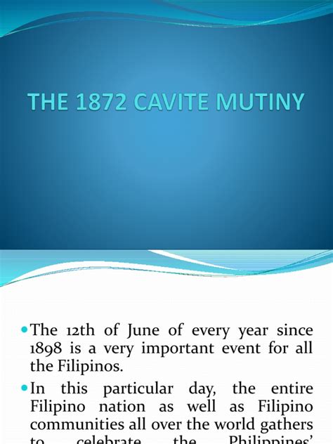 The 1872 Cavite Mutiny Pdf Philippines