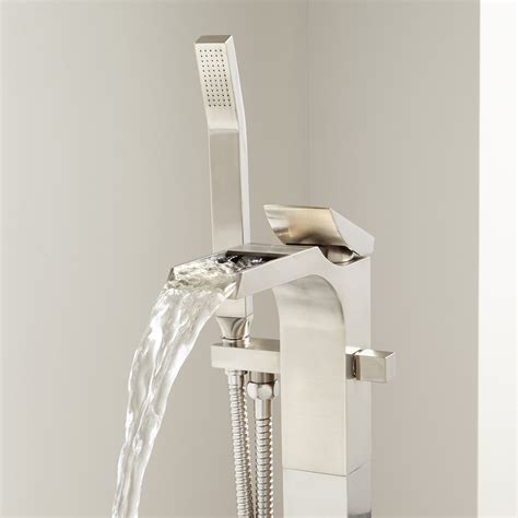 The summer infant warming waterfall bath provides a soothing bath experience that grows with your baby from newborn to toddler. Willis Freestanding Waterfall Tub Faucet - Tub Faucets ...