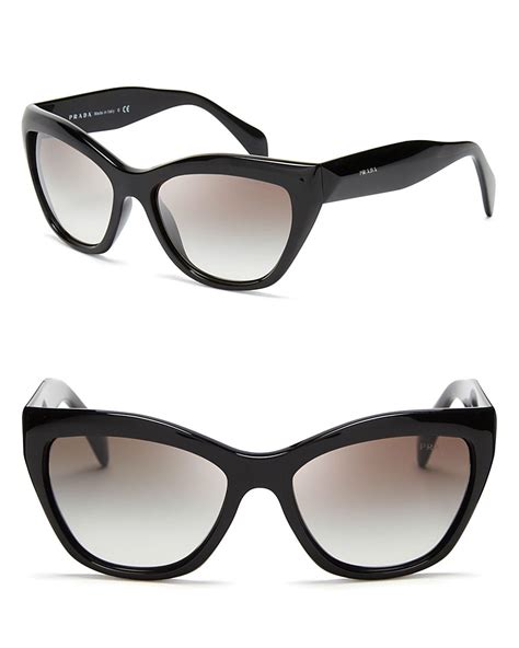 Lyst Prada Cat Eye Sunglasses 56mm In Black