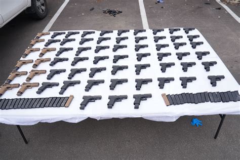 Police Seize 63 Guns In Likely Largest Ever Capture Of Weapons Smuggled