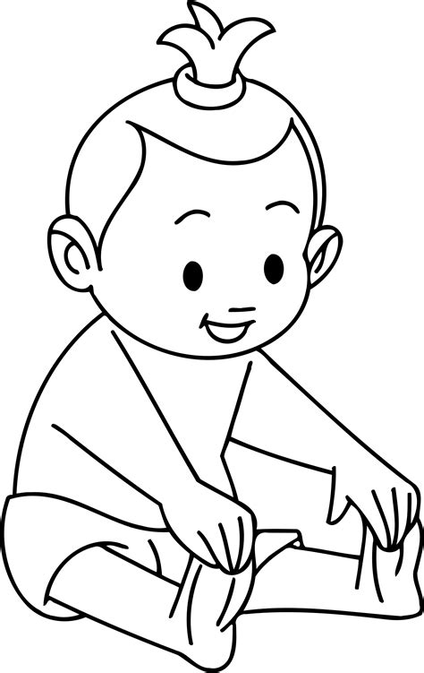 Child Outline Drawing At Explore Collection Of