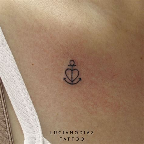 Minimal Anchor With Heart Tattoo Made By Me At The Black Box Studio