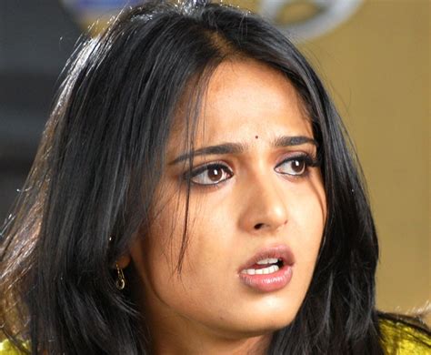 Anushka Shetty Face Closeup Photos In Yellow Dress Anushka