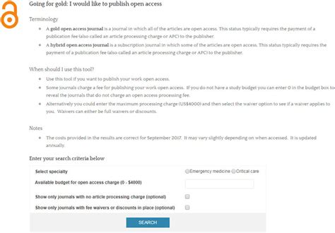Screenshot Of Gold Open Access Journal Search Engine Download