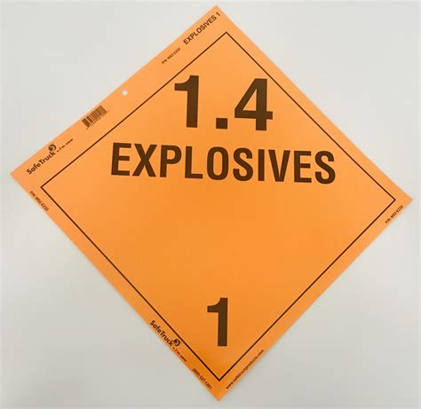 Explosives Class 1 Placard Decal By Ms Carita MSZ EZ32 ILoca