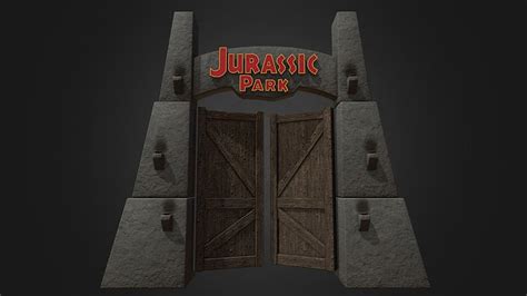 Jurassic Park Gate 3d Model By Mat Jolicoeur 3b7728e Hd Wallpaper