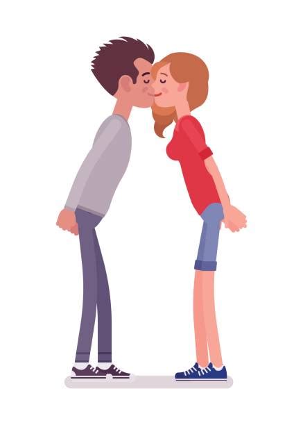 40 Kiss On The Cheek Greeting Stock Illustrations Royalty Free Vector