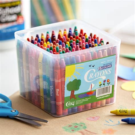 Choice 165 Count Bulk School Crayon Bucket