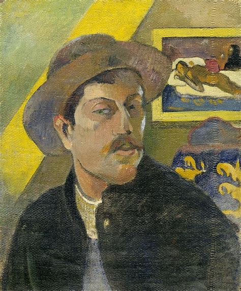 Self Portrait With A Hat Painting By Paul Gauguin Fine Art America