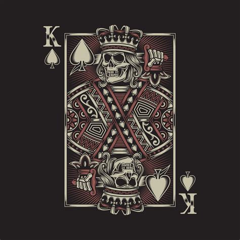 King Skull Playing Card 2512229 Vector Art At Vecteezy