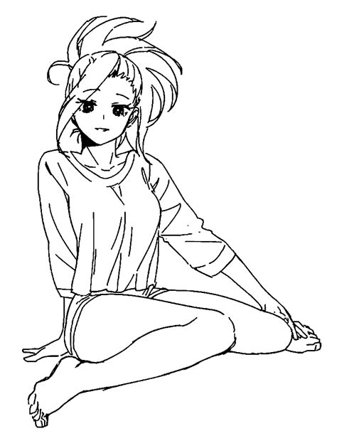 Lovely Momo Yaoyorozu Coloring Page Free Printable Coloring Pages