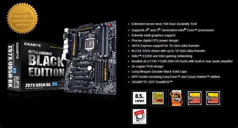 Gigabyte Ga Z97x Ud5h Bk Lga 1150 Ddr3 3000 Oc Chipset Intel Z97