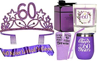 Gift ideas for a woman turning 60 years old. Amazon.com: 60th Birthday Gift for Women,60 and Fabulous ...