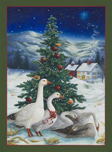 Christmas Geese Painting By Lynn Bywaters Fine Art America