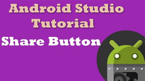 Android Studio Tutorial Share Button YouTube