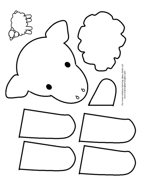 Cut Out Sheep Craft Template
