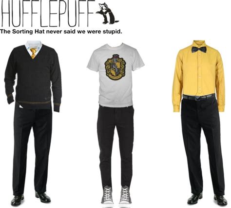 Hufflepuff Male Movie Inspired Outfits Hufflepuff Outfit Mens Outfits