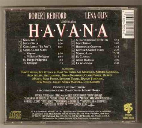 Havana Cd Soundtrack Dave Grusin 15000 En Mercado Libre