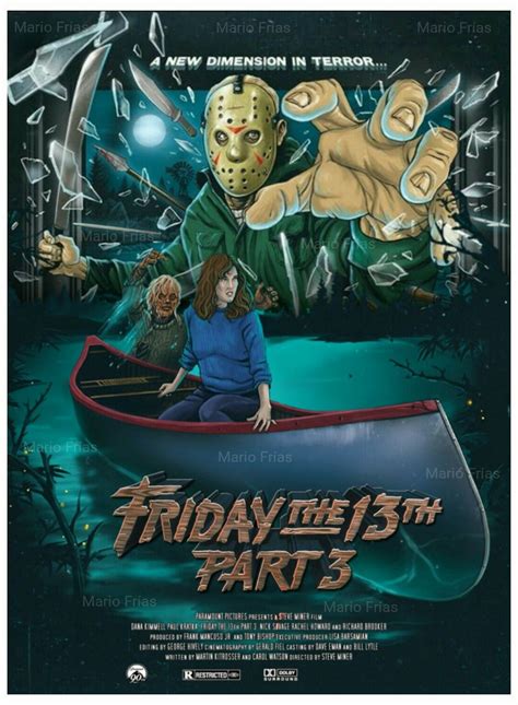 Friday The 13th Pt 3 Re Edit Poster Horror Movie Icons Friday The 13th Horror