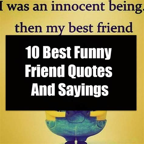 10 Best Funny Friend Quotes And Sayings
