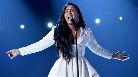 Demi Lovato Cries During Emotional Anyone Performance At Grammy Awards