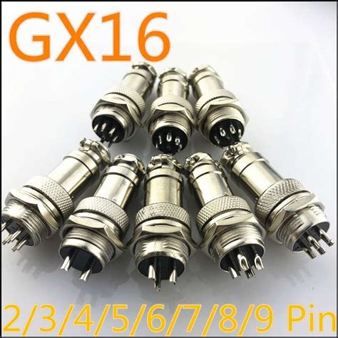 1set Gx16 23456789 Pin Male And Female 16mm L70 78 Circular Aviation Socket Plug Wire Panel