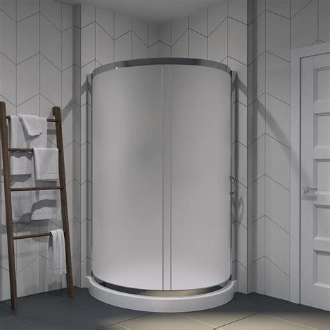 Shower stalls are enclosed areas that make it possible to contain the splashing and flow of water within a defined space during the process of taking a shower. Shop OVE Decors Breeze Paris Chrome Acrylic Floor Round 2-Piece Corner Shower Kit (Actual: 76-in ...