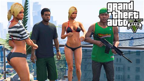 Gta 5 Franklin And Lamar 15 Girls At Our House While We Take Care Of