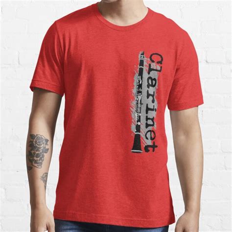 Clarinet Vertical Design T Shirt For Sale By Shakeoutfitters
