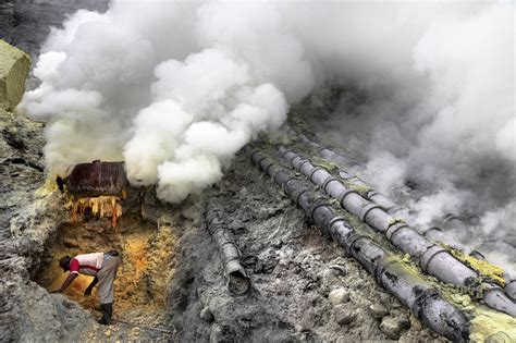 Meet The Sulfur Miners Risking Their Lives Inside A Volcano Wired