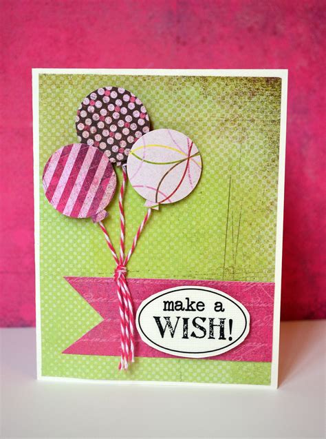 Make A Wish Happy Birthday Card Scrapbook Birthday Cards Cricut