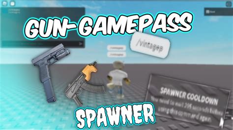 Roblox Studio How To Make A Gun Gamepass Spawner With Cooldown