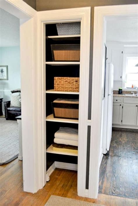 An amazing thing about the ideas above is that they can also be used to organize toiletries and smaller linens like pillowcases and facecloths artfully and neatly. 53 Beautiful First Apartment Storage Organization Ideas ...