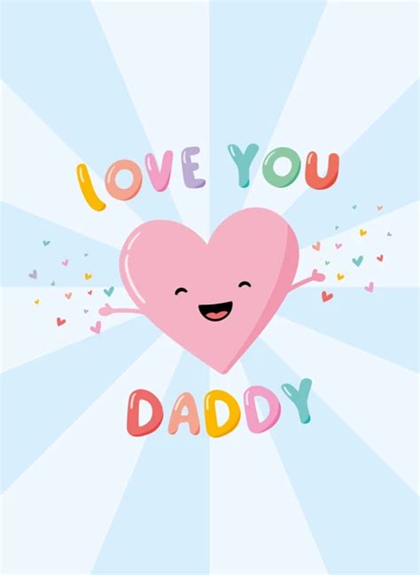 Love You Daddy Heart Card By Macie Dot Doodles Cardly