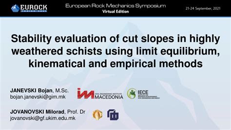 Pdf Stability Evaluation Of Cut Slopes In Highly Weathered Schists Using Limit Equilibrium