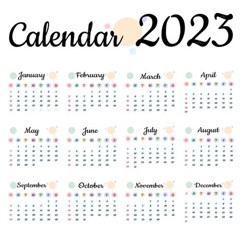 Calendario 2023 Plantilla De Color Pastel Png Calendario 2023 2023