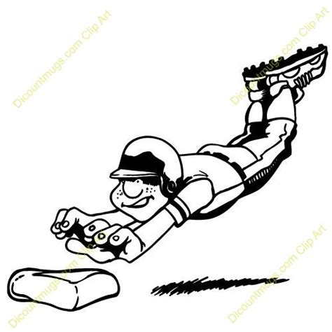 Baseball Player Sliding Clip Art 20 Free Cliparts Download Images On
