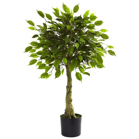 Nearly Natural 3 Ft Uv Resistant Indooroutdoor Ficus Tree 5383 The