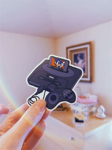Retro Nostalgic Handdrawn 90s 2000s 3x3 Vinyl Sticker Sony Sega Game