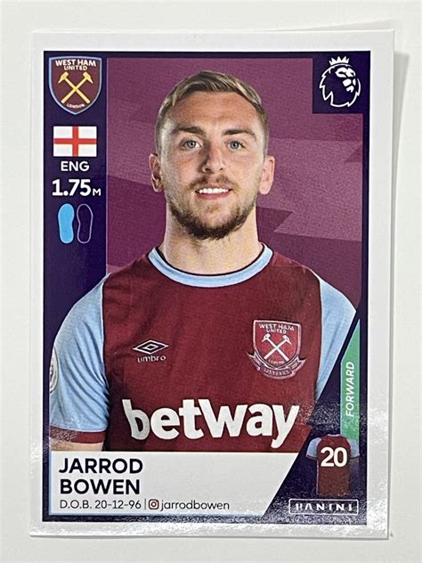 606 Jarrod Bowen West Ham Premier League 2021 Stickers Solve Collectibles
