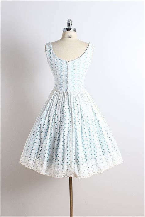 Vintage 50s Dress Vintage 1950s Dress White By Millstreetvintage