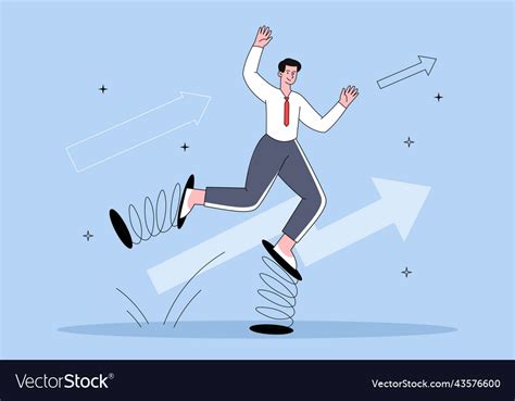 Businessman Jump Concept Royalty Free Vector Image