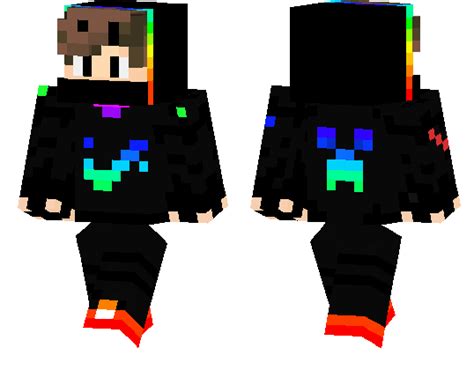 Cool Rainbow Boy Minecraft Pe Skins