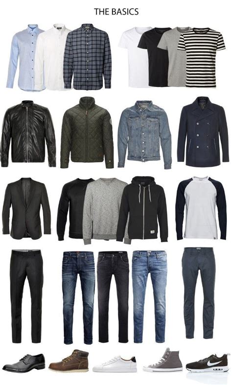 Mens Wardrobe Essentials Three Different Shirts Four T Shirts And Four Jackets Capsule
